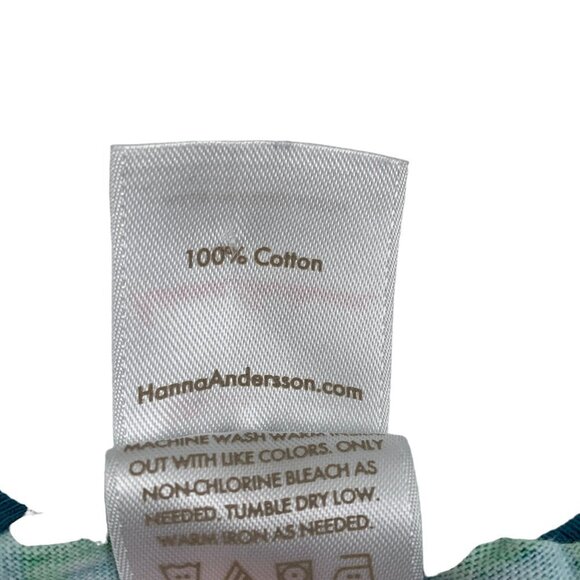 Hanna Anderson 100% Cotton Long Sleeve Apple Print Dress Girl's Size US 6-7 - Picture 5 of 6